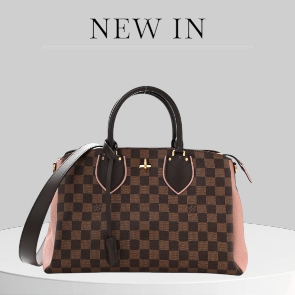 LOUIS VUITTON 
Cuir Taurillon Damier Ebene Normandy Magnolia